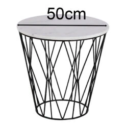 DARBY Side Table Marble 50cm - White(Darby Side Table Marble 50cm White) -Modern Furniture AC H000018045 a 800 b8035ad1 a952 4e62 9d19 50103006cebe