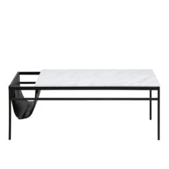DARIEN Marble Coffee Table 115cm - White & Black(Darien Marble Coffee Table 115cm White Black) -Modern Furniture AC H000019253 b 800