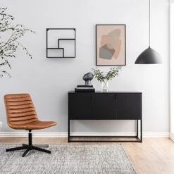 NEWTON 3 Doors Sideboard 120cm - Black(Newton 3 Doors Sideboard 132cm Black) -Modern Furniture AC H000019464Lifestyle3 1000