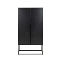 NEWTON Tall Sideboard Cabinet Unit 80cm - Black(Newton Cabinet Unit 80cm Black) -Modern Furniture AC H000019464 b 1000 899d75fa 2d7a 4d0e ab47 f9522579eebb