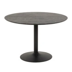 TITAN Round Dining Table 110cm - Black(Titan Round Dining Table 110cm Black)