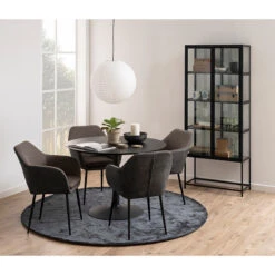 TITAN Round Dining Table 110cm - Black(Titan Round Dining Table 110cm Black) 18 TITAN Round Dining Table 110cm - Black(Titan Round Dining Table 110cm Black) -Modern Furniture AC H00002029 LifeA800