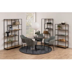 TITAN Round Dining Table 110cm - Black(Titan Round Dining Table 110cm Black) 16 TITAN Round Dining Table 110cm - Black(Titan Round Dining Table 110cm Black) -Modern Furniture AC H00002029 LifeB800