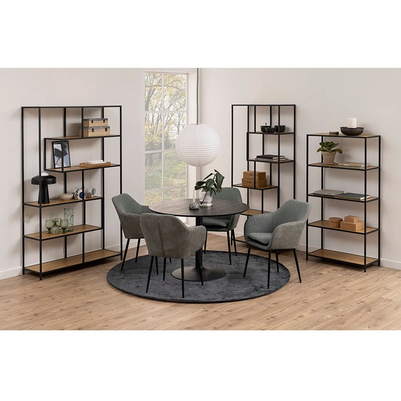 TITAN Round Dining Table 110cm - Black(Titan Round Dining Table 110cm Black) 7 TITAN Round Dining Table 110cm - Black(Titan Round Dining Table 110cm Black) - Image 5