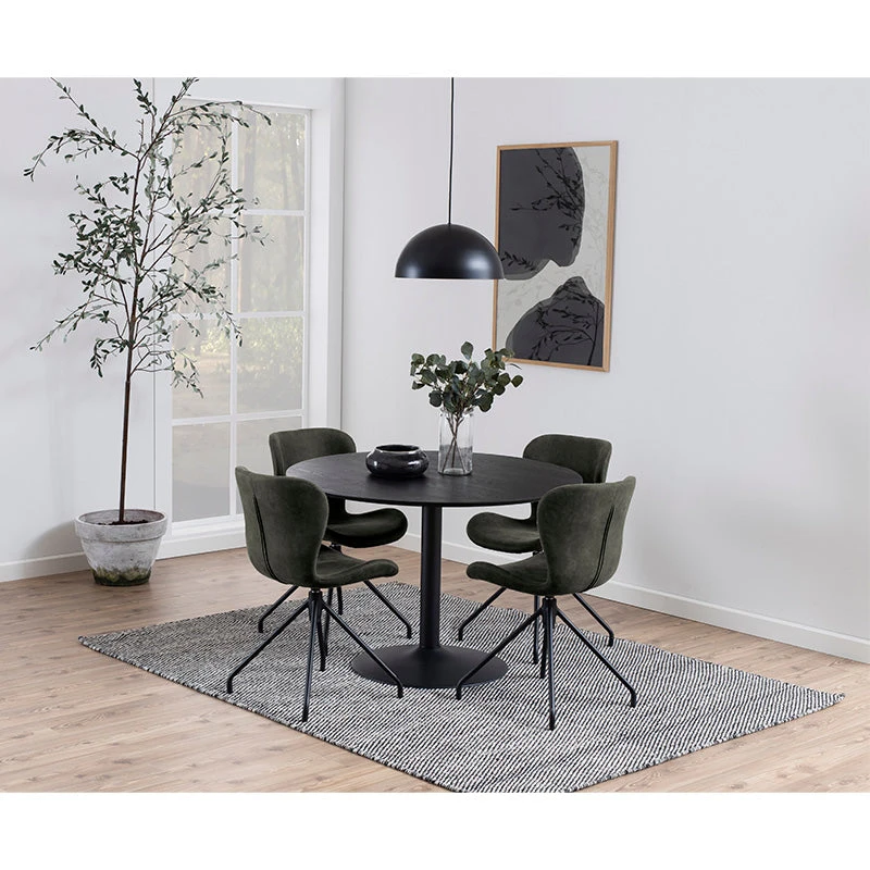 TITAN Round Dining Table 110cm - Black(Titan Round Dining Table 110cm Black) 4 TITAN Round Dining Table 110cm - Black(Titan Round Dining Table 110cm Black) - Image 2