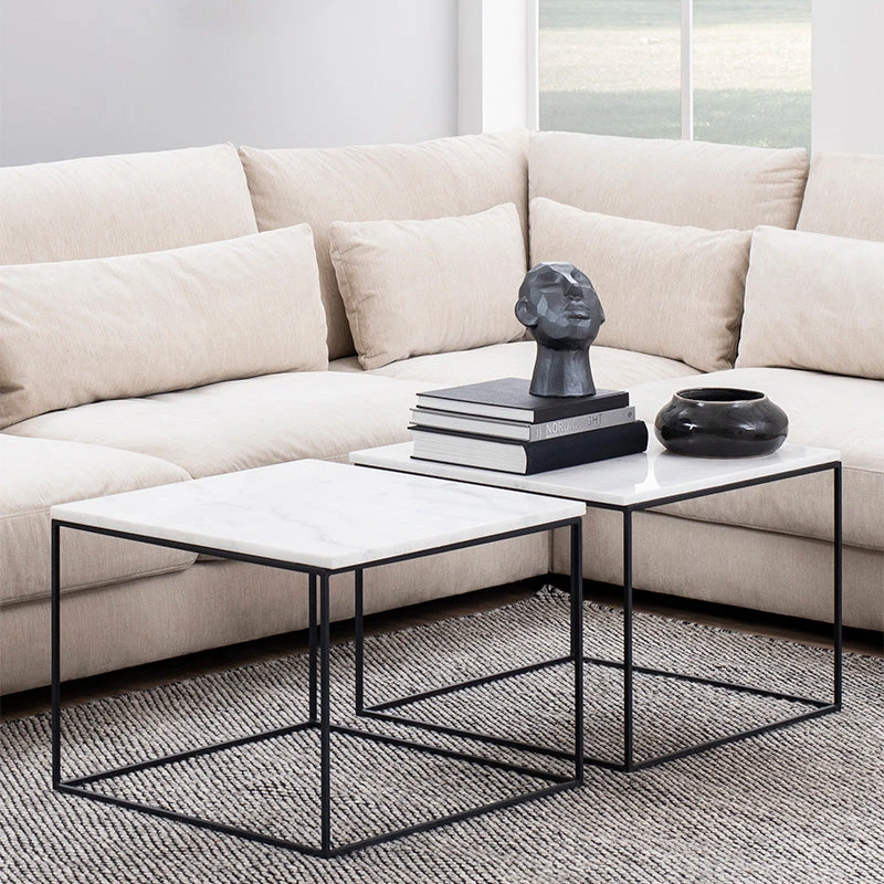 LUCIO Marble Coffee Table 60cm - White(Lucio Marble Coffee Table 60cm White) 11 LUCIO Marble Coffee Table 60cm - White(Lucio Marble Coffee Table 60cm White) - Image 9