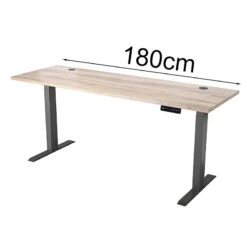 ALVIS Standing Desk With Lift 1.8M - Warm Oak & Black(Alvis Standing Desk With Lift 1 8m Mahogany Black) -Modern Furniture ALVIS WF LD03 StandingDesk180cmwithcontrolwhite800 29150e80 f289 4fda bb75 1ab94bd3fe92