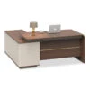 ANDERSON Executive Desk 2.0M Reversible - Hazelnut & Beige(Anders Executive Desk With Return 2m Au Gold Oak) -Modern Furniture ANDERSExecutiveDesk DF DG02 D0120 Right 800