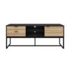 ODENCE Entertainment TV Unit - 150cm - Natural & Black(Odence Entertainment Tv Unit 150cm Natural Black) -Modern Furniture AS ODENCETU01 800