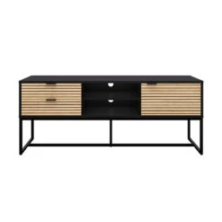 ODENCE Entertainment TV Unit - 150cm - Natural & Black(Odence Entertainment Tv Unit 150cm Natural Black)