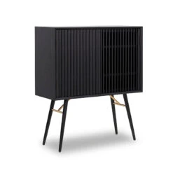 ASLOG Tall Sideboard 90cm - Black(Aslog Tall Sideboard 90cm Black)