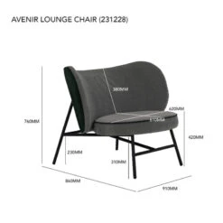 AVENIR Lounge Chair - Grey & Green(Avenir Lounge Chair Dark Green) -Modern Furniture AVENIR 231228 dms 800