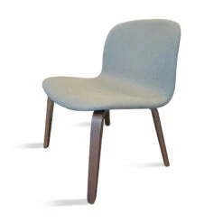 LOTTIE Lounge Chair - Walnut & Grey(Lottie Lounge Chair) -Modern Furniture Angle 800