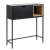 BATLEY Study Desk Console 91.5cm - Black & Natural(Batley Study Desk Console 91 5cm Black Natural) -Modern Furniture BATLEYSECRETARYCONSOLEDESK AC 0000083373 A800