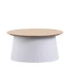 ZEEBA Coffee Table 69cm - White & Natural(Copy Of Zeeba Coffee Table 69cm White) -Modern Furniture BB 299M W 800