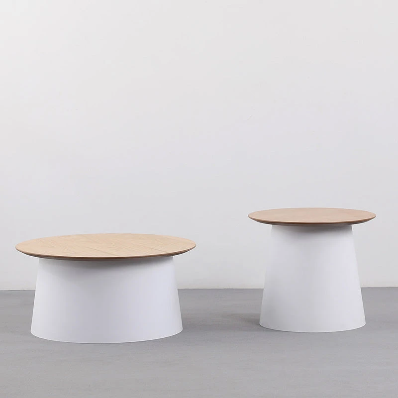 ZEEBA Coffee Table 69cm - White & Natural(Copy Of Zeeba Coffee Table 69cm White) 4 ZEEBA Coffee Table 69cm - White & Natural(Copy Of Zeeba Coffee Table 69cm White) - Image 2