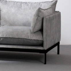 SINCLAIR 2 Seater Sofa In Grey(Sinclair 2 Seater Sofa In Dark Grey) -Modern Furniture BB S005 2closeup2 800