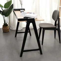 YARA Study Desk 118cm - Black & Natural(Yara Study Desk 118cm Black Natural) -Modern Furniture BB T002 B e800