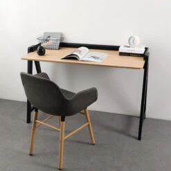 YARA Study Desk 118cm - Black & Natural(Yara Study Desk 118cm Black Natural) -Modern Furniture BB T002 B h800
