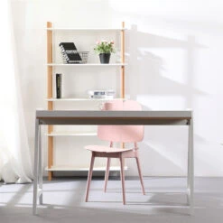 YARA Study Desk 118cm - White & Natural(Yara Study Desk 118cm White Natural) -Modern Furniture BB T002 W 5 800