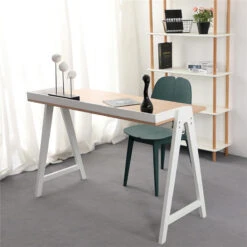 YARA Study Desk 118cm - White & Natural(Yara Study Desk 118cm White Natural) -Modern Furniture BB T002 W 8 800