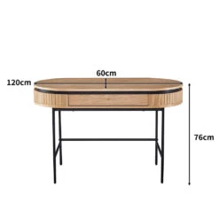 KAIDAN Study Desk 120cm - Oak & Black(Kaidan Study Desk 120cm Oak) -Modern Furniture BH 2277 NDMS 1000