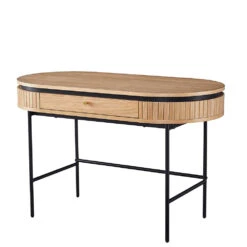 KAIDAN Study Desk 120cm - Oak & Black(Kaidan Study Desk 120cm Oak) -Modern Furniture BH 2377 NAngleView 2 1000