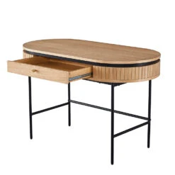 KAIDAN Study Desk 120cm - Oak & Black(Kaidan Study Desk 120cm Oak) -Modern Furniture BH 2377 NOpenView 3 1000