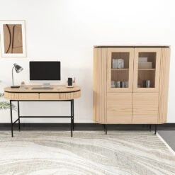 KAIDAN Study Desk 120cm - Oak & Black(Kaidan Study Desk 120cm Oak) -Modern Furniture BH 2377 Nlifestyle 1 1000