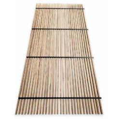 WOODFLEX Outdoor Hard Wood Slat Wall Fence Batten Screen Cladding - 2400mm X 600mm(Woodflex Outdoor Indoor Solid Hard Wood Slat Wall Ceiling Cladding Oak 2700mm X 545mm Copy) -Modern Furniture BacksideSidebysideDouble 1000