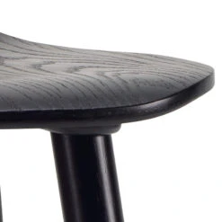Hetty Counter Stool - Black Ash Veneer(Hetty Stool In Black Ash Veneer 1) -Modern Furniture BlackClosup2 800