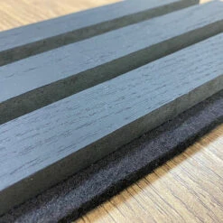 WOODFLEX Acoustics - 4pc Sample Box Set(Woodflex Flexible Acoustic Wood Wall Panel Sample) -Modern Furniture Black Black 800