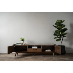 BREDA Entertainment TV Unit 180cm - Walnut(Breda Entertainment Tv Unit 180cm Walnut) -Modern Furniture Breda TvCabinet 336075 Simple2 800