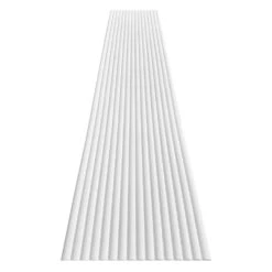 WOODFLEX WHITE PRIMED FLEXIBLE - HALF ROUND 37 - 2700mm X 600mm(Woodflex Flexible Prime Half Round 37 5mm 270x60x9) -Modern Furniture CIZ PRIME HR01 37 2