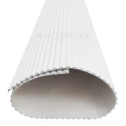 WOODFLEX WHITE PRIMED FLEXIBLE - HALF ROUND 37 - 2700mm X 600mm(Woodflex Flexible Prime Half Round 37 5mm 270x60x9) -Modern Furniture CIZ PRIME HR01 37Curved4 1000