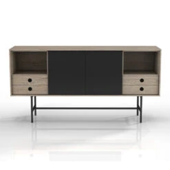 BAYLEN Sideboard Buffet 1.6M - Warm Oak & Black(Baylen Sideboard 1 83m Maple White Yellow Black) -Modern Furniture CW 01 3 copy