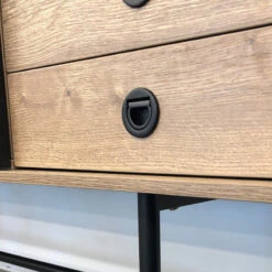 BAYLEN Sideboard Buffet 1.6M - Warm Oak & Black(Baylen Sideboard 1 83m Maple White Yellow Black) -Modern Furniture CW 01 Closup 2