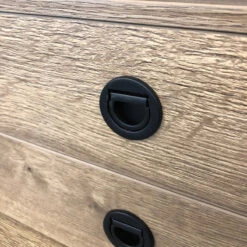 BAYLEN Sideboard Buffet 1.6M - Warm Oak & Black(Baylen Sideboard 1 83m Maple White Yellow Black) -Modern Furniture CW 01 close up