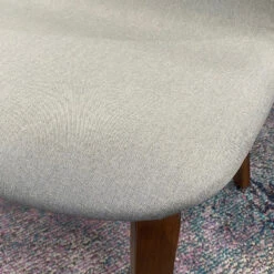 LOTTIE Lounge Chair - Walnut & Grey(Lottie Lounge Chair) -Modern Furniture Closeup 800