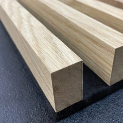 WOODFLEX Flexible Acoustic Battened Wood Slat Panel - 3 Sided Full Wrap Oak Veneer - 2700mm X 600mm(Woodflex Flexible Acoustic Wood Slat Panel 3 Sided Full Wrap Battens Oak Veneer 2700mm X 600mm) -Modern Furniture Closeup3 1000