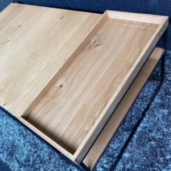 RIVOLI Coffee Table 120cm - Natural Oak & Black(Rivoli Coffee Table 120cm Natural Oak) -Modern Furniture CoffeeTabletop3 800