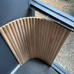 WOODFLEX Flexible Wooden Slat Wall Panel - Oak Veneer - 2700mm X 600mm - Half Round(Woodflex Flexible Half Round Slat Wall Panel Oak Veneer 270cm) -Modern Furniture Concave 1 1000 1