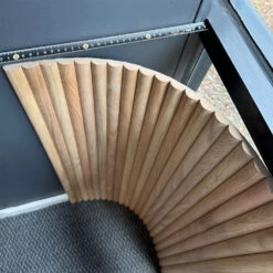 WOODFLEX Flexible Solid Paulownia Wood Slat Wall Panel -2700mm X 600mm - Half Round(Woodflex Flexible Solid Paulownia Wood Slat Wall Panel 2700mm X 595mm Half Round) -Modern Furniture Concave 3 1000