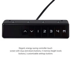 PHOENIX 2.0 - Sit Stand Electric Lift Executive Desk With Left Return 2.8m - Warm Oak & Black(Copy Of Phoenix 2 0 Sit Stand Electric Lift Executive Office Desk With Left Return 2 8m) -Modern Furniture ControlPanelDetails2 800 3921c57f 1527 4439 b273 b330cf7dc10a