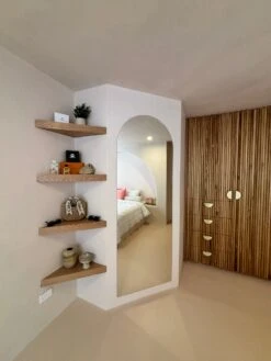 WOODFLEX Flexible Solid Paulownia Wood Slat Wall Panel -2700mm X 600mm - Half Round(Woodflex Flexible Solid Paulownia Wood Slat Wall Panel 2700mm X 595mm Half Round) -Modern Furniture CopyofIMG 086811.02.39AM