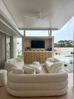 WOODFLEX Flexible Solid Paulownia Wood Slat Wall Panel -2700mm X 600mm - Half Round(Woodflex Flexible Solid Paulownia Wood Slat Wall Panel 2700mm X 595mm Half Round) -Modern Furniture CopyofIMG 0913 1