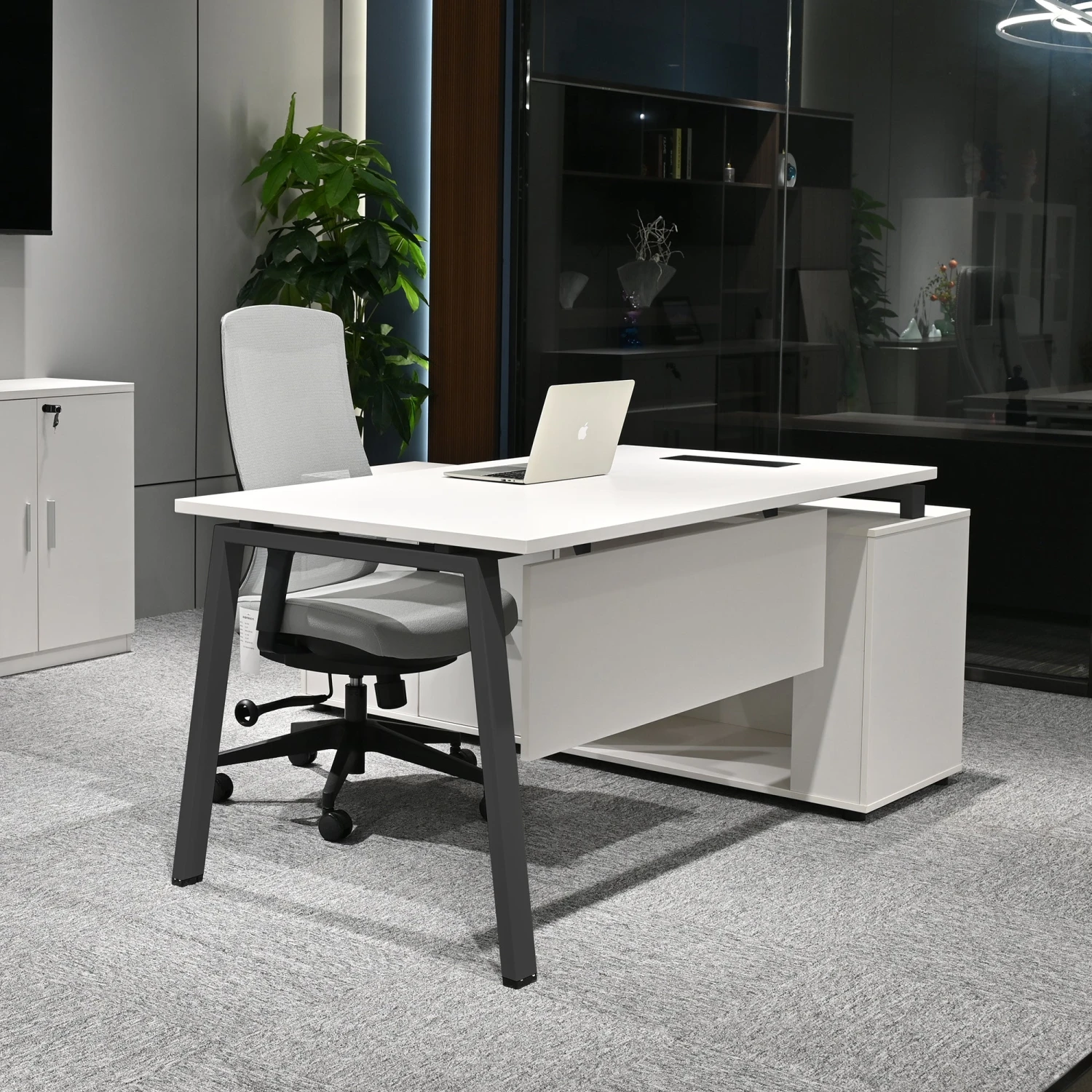 ASPEN Executive Desk Reversible 180-200cm - White & Black(Aspen Executive Desk 180 200cm White Black) 13 ASPEN Executive Desk Reversible 180-200cm - White & Black(Aspen Executive Desk 180 200cm White Black) - Image 11