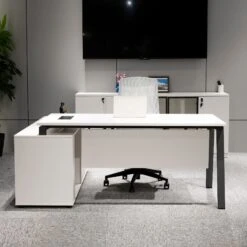 ASPEN Executive Desk Reversible 180-200cm - White & Black(Aspen Executive Desk 180 200cm White Black) 19 ASPEN Executive Desk Reversible 180-200cm - White & Black(Aspen Executive Desk 180 200cm White Black) -Modern Furniture D0320B Right 2000