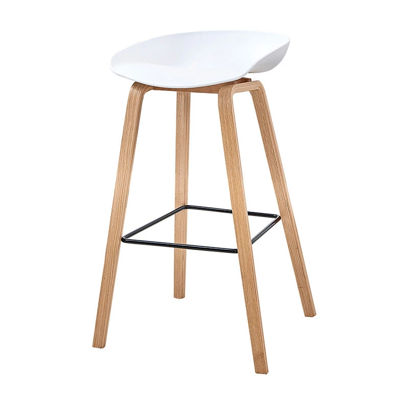 NORTE Bar Stool - Natural & White(Norte Bar Stool White) 3 NORTE Bar Stool - Natural & White(Norte Bar Stool White)