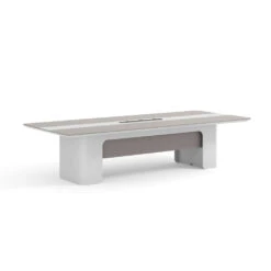 LUSH Boardroom Table 280cm - White & Taupe(Anders Boardroom Table 240cm Hazelnut Beige Copy)